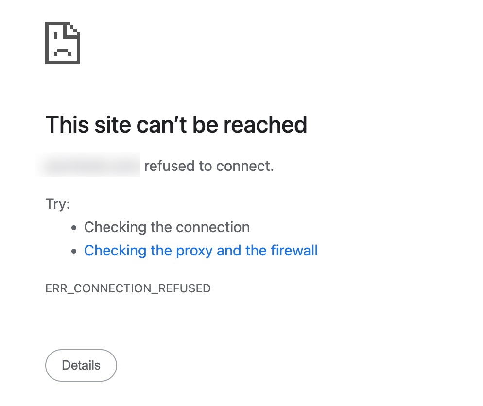Blocked site example